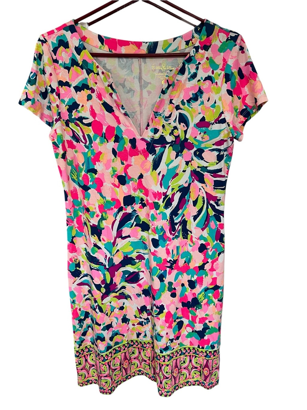 Lilly Pulitzer Sophiletta Multicolor Floral Print Dress - Pink, Teal & Navy